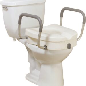 Raised Toilet Seat with Removable Arms