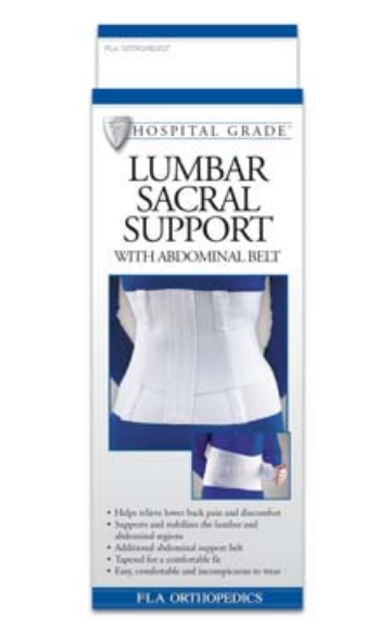 Lumbar Sacral Support with Abdominal Belt 10"-2016