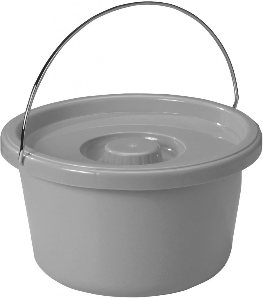 Commode Bucket with Handle Bath Safety BEK Medical
