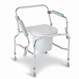 Medline Steel Drop-Arm Commode-0