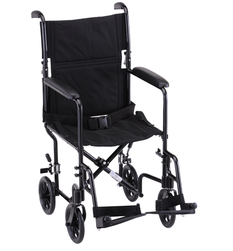19 inch Transport Chair with Fixed Arms-3637