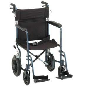 19 inch Transport Chair with 12 inch Rear Wheels