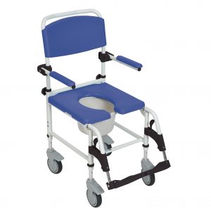Aluminum Rehab Shower Commode Chair with 5" Casters-3941