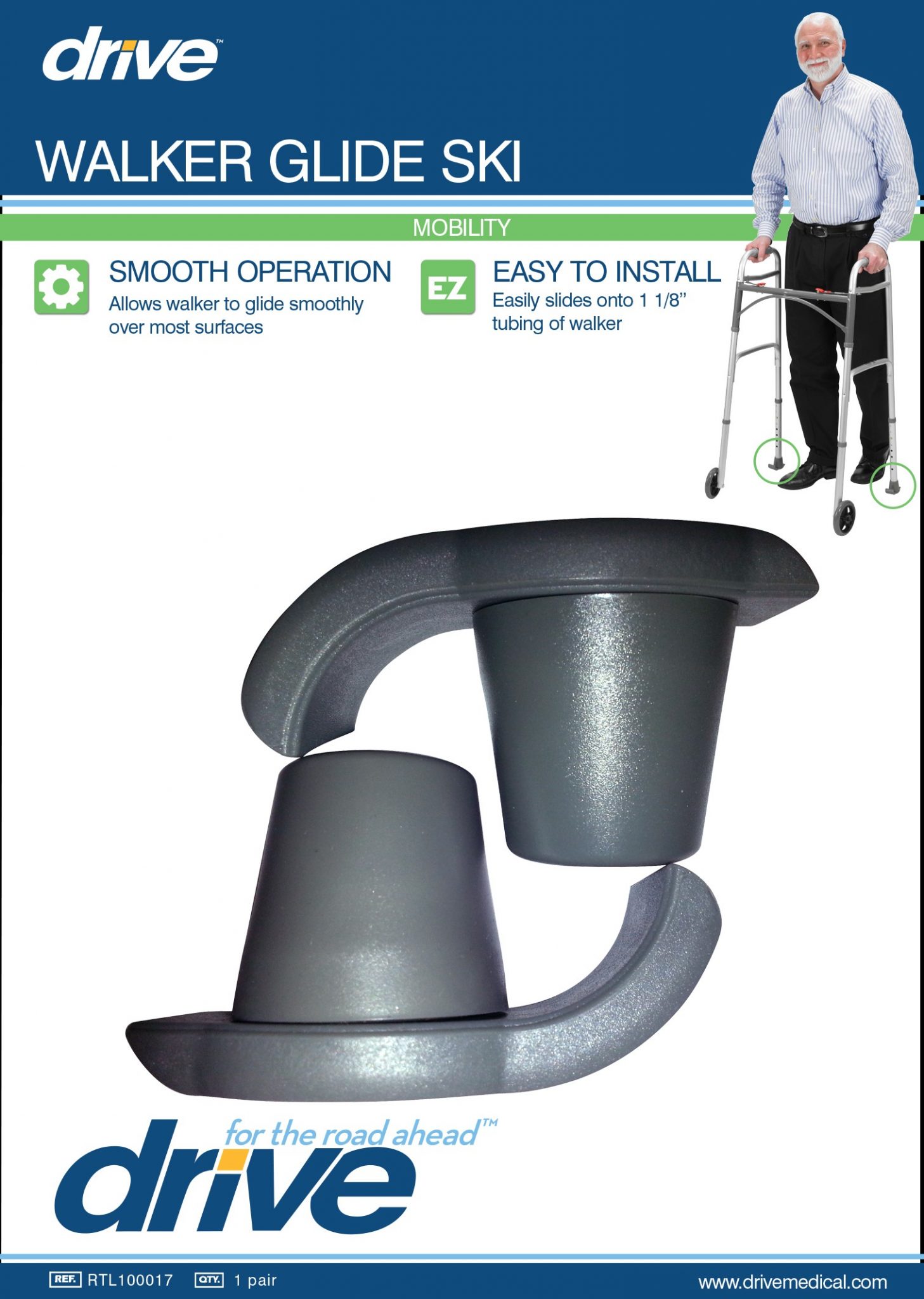 Walker Glide Ski BEK Medical