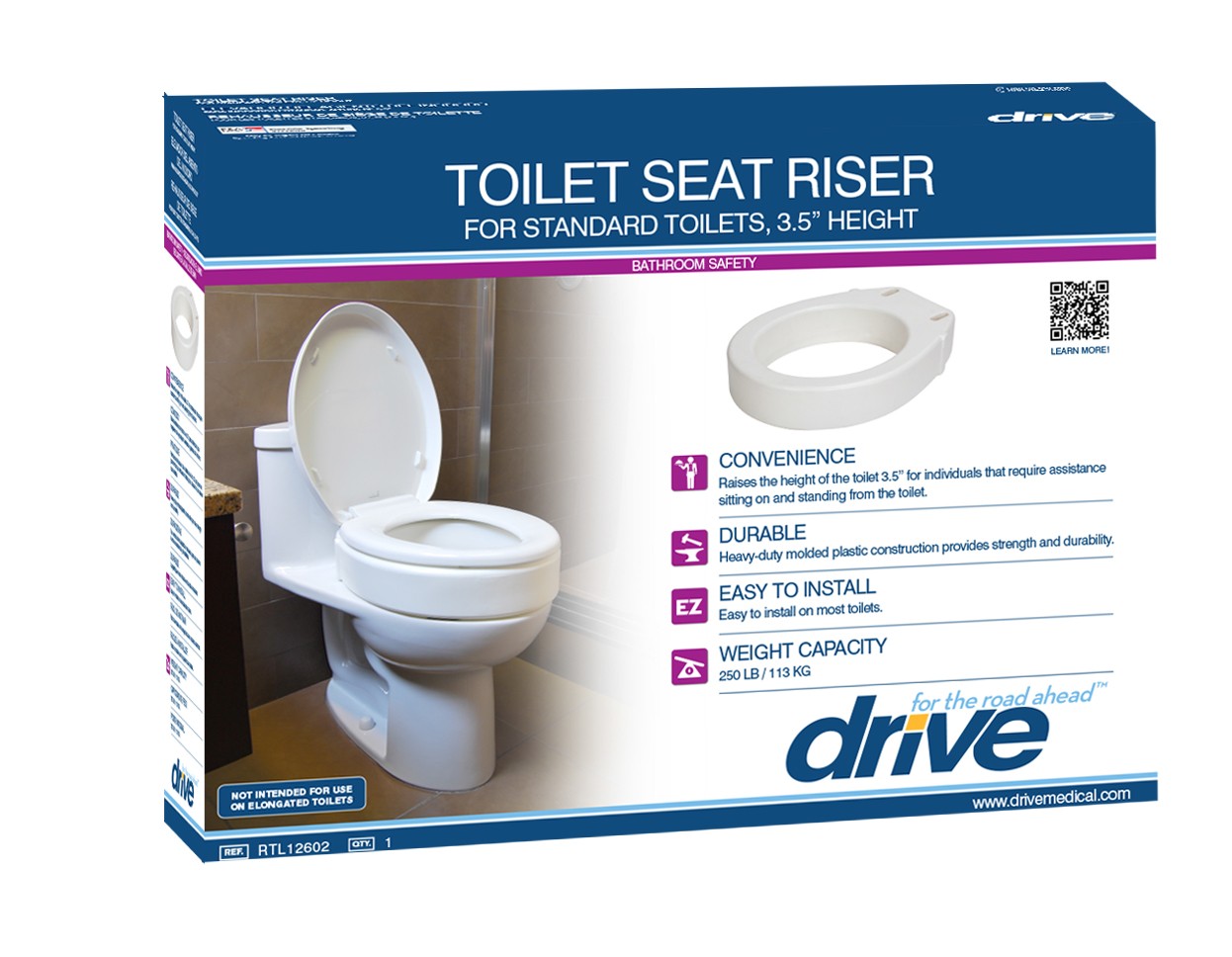 Plastic Toilet Seat Riser Bath Safety