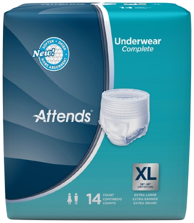 Adult Absorbent Underwear Attends® Pull On X-Large Disposable Heavy Absorbency-0