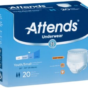 Youth Absorbent Underwear Attends® Pull On Small Disposable Heavy Absorbency-0