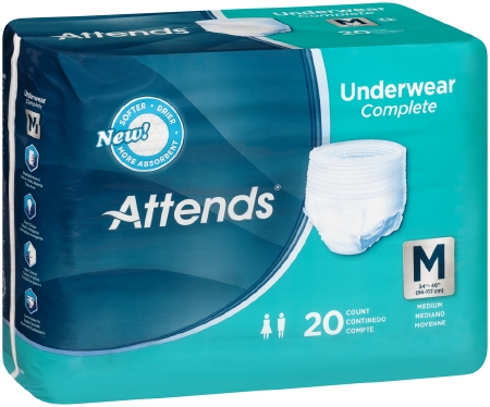 Adult Absorbent Underwear Attends® Pull On Medium Disposable Heavy Absorbency-0