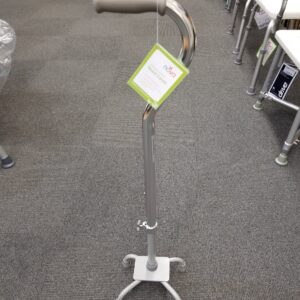 Bariatric SMALL BASE QUAD CANE-500 LBS CAP SILVER
