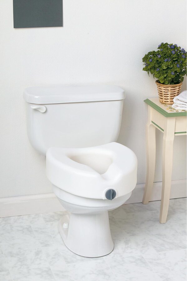 Raised Toilet Seat 5" With Lock Std toilet - Single