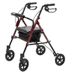 Wide Height Rollator Burgundy