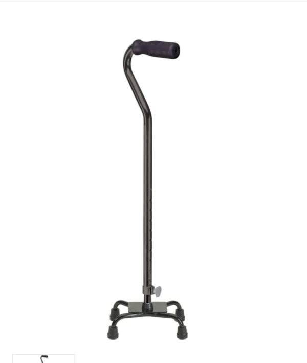 QUAD CANE/SMALL BASE/BLK