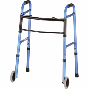 NOVA BLUE DESIGNER ADULT FOLDING WALKER W/5" WHEEL