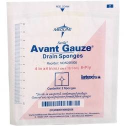 STERILE DRAIN SPONGES 2X2 - Single